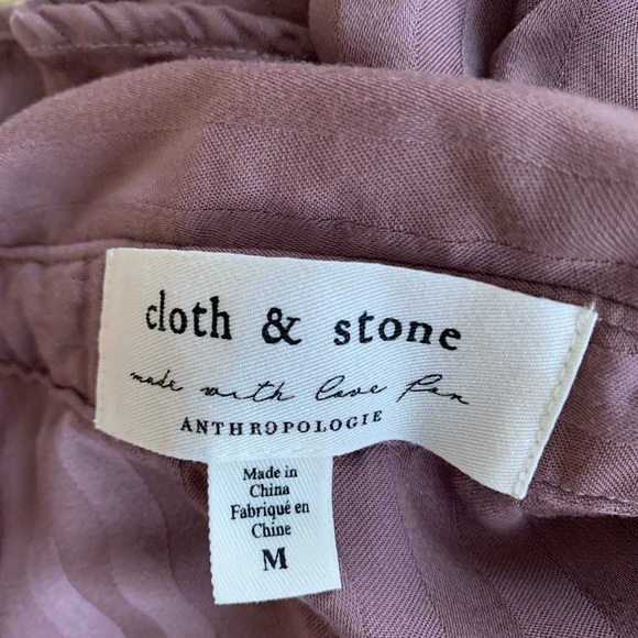 Cloth & Stone Purple Button up Anthropology - Picture 3 of 15